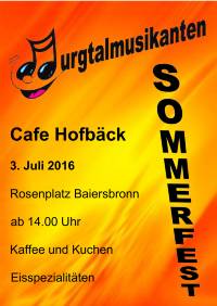 Cafe Hofb&auml;ck 3 - Sommerfest - schr&auml;g
